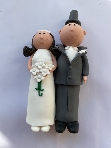 Wedding cake topper - bride, and