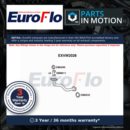 Exhaust pipe fits golf mk2 - fits, vw