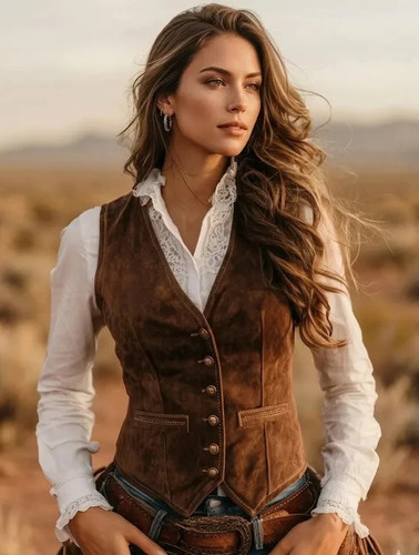 Genuine suede leather - suede, vest