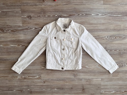Denim jacket white size - tu, 8