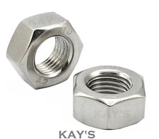 LEFT HAND THREAD HEXAGON FULL NUTS A2 STAINLESS STEEL M4,M5,M6,M8,M10,M12,M16 