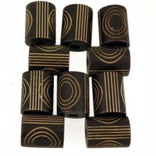 Focal Beads Wooden , Brown