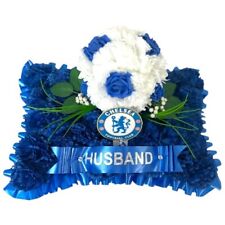 football  Grave Funeral Flowers Artificial Pillow Wreath Tribute dad
