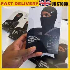 NIKES PRO Hyperwarm Hood Balaclava Dri Fit Black Ski Mask for Winter Sports