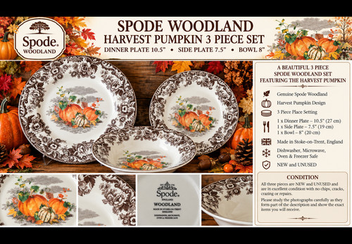 Spode woodland harvest pumpkin - harvest,