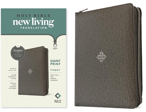 Nlt compact giant print - compact, zipper