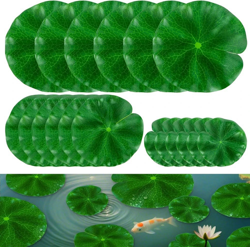 18pcs lily pads for ponds - 18pcs,