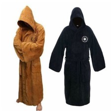 Men Star War Bath Robe Jedi Sith hooded Bathrobe Cloak Soft Fleece Dress Gown UK