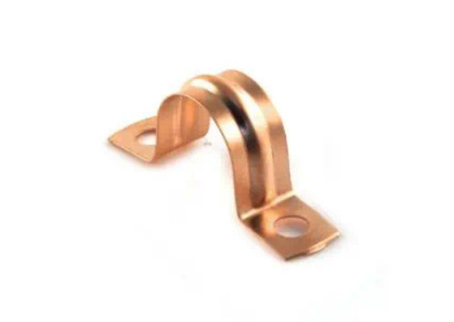Copper saddle pipe clips - saddle, 15mm