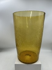 Large Vintage Hand Blown Amber