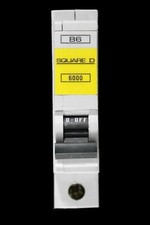 SQUARE D 6 AMP CURVE B 6kA MCB