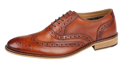 Mens leather brogues - brogues, oxford