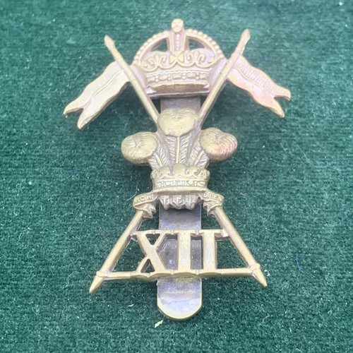 12th lancers brass cap - 12th,