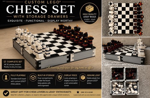 Custom lego chess set with - custom,