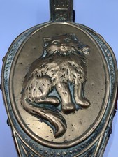 Antique Brass Bellows Cat For