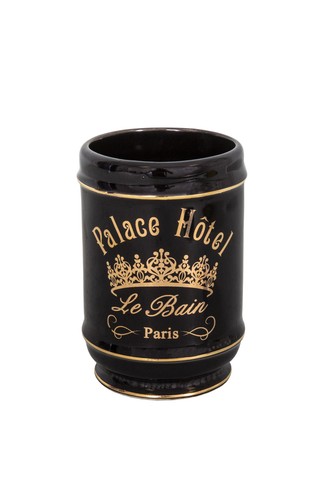 Black toothbrush mug tumbler - black,