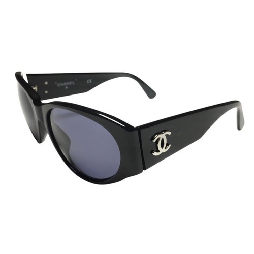 Chanel black silver logo - cc,