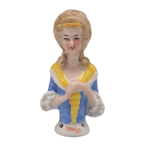 Vintage porcelain half doll - vintage,