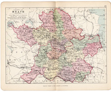 Print 1885 Map Of Meath