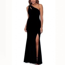 Xscape Black One-Shoulder Cut
