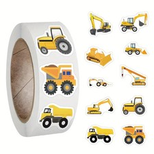 Construction Vehicles Dump Trucks Diggers Stickers Kids Party Favours Pack
