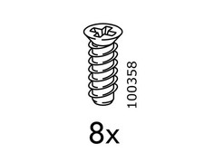 4 IKEA DRAWER RAIL SCREW