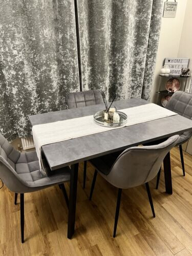 Modern grey dining - modern, table