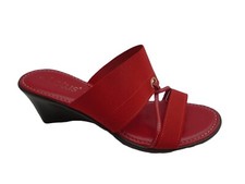LOTUS RED TEXTILE WEDGES SANDALS SHOES LADIES WOMENS UK 5 - EUR 38