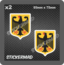 x2 GERMAN EAGLE SHIELD STICKERS GERMAN CAR MAKERS DEUTSCHLAND M3 M4 M5 M6