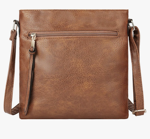 Brown faux leather - pu,