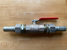 1 1/4" DN32 PN25 Ball Valve with 2 Swivel Hose tails & 2 Male Connectors. Pond