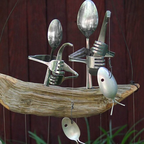 Fishing man spoon - man, fish