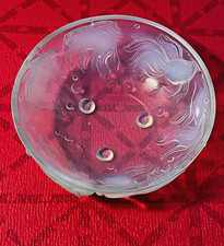 Sabino Opalescent Art Glass Footed Koi Fish Bowl 5 Inches Signed