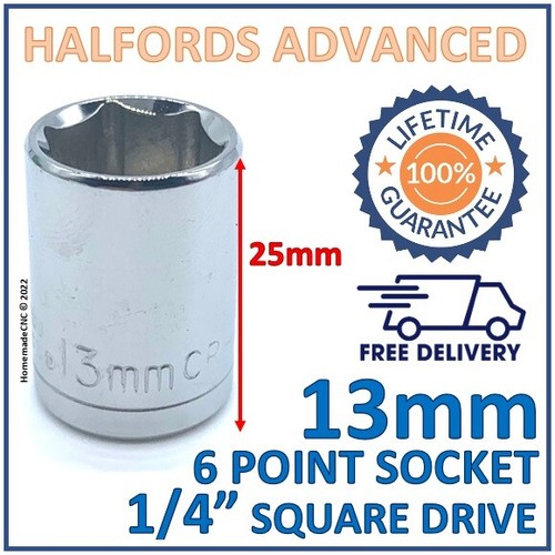 Halfords advanced 13mm - halfords, 1/4"
