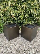 2x Square Bronze Aluminium