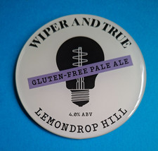 WIPER & TRUE brewery LEMONDROP HILL craft Beer pump keg font ale badge