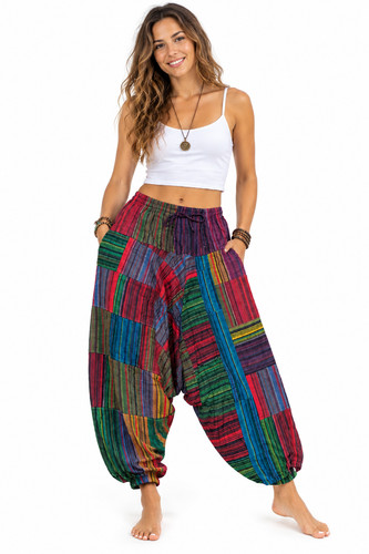 Women patchwork harem - women's,