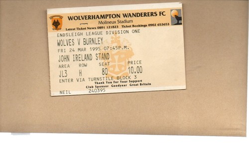 Used ticket wolves - wolves, v
