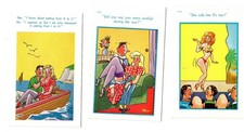 collection of typical saucy seaside postcards