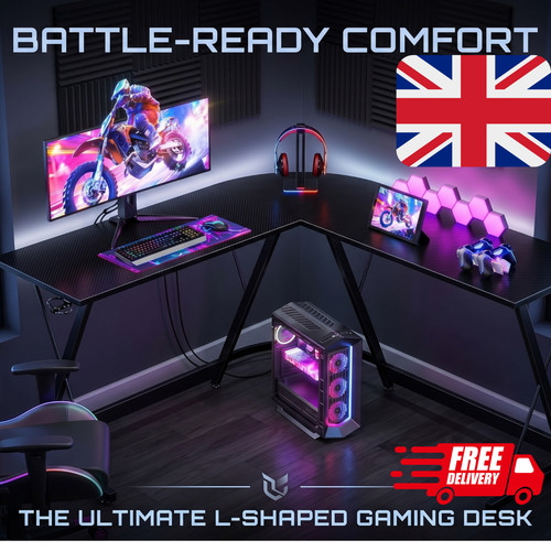 Shaped gaming desk computer - l-shaped,