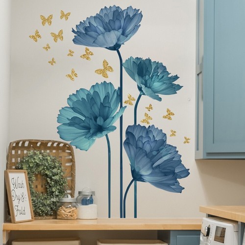 Large blue flower wall - flower, art