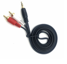 1.5M 3.5mm Jack to 2 x RCA Cable AUX Twin Phono Headphone Mini Stereo Audio Lead