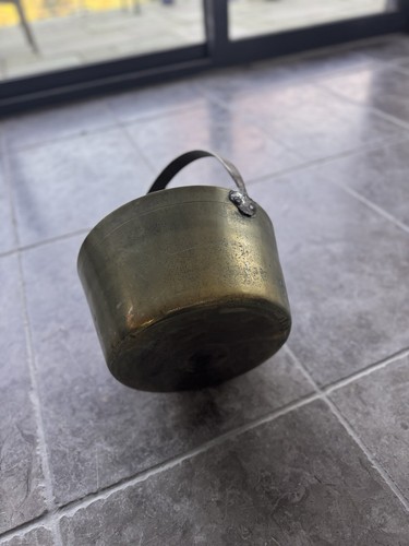 Large vintage brass jam pan - jam,