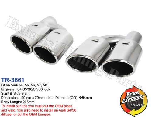 Exhaust tips tailpipes - , trims