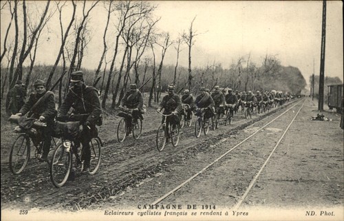 Wwi cyclists bicycles french - wwi,
