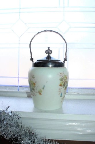 Antique biscuit barrel - antique,