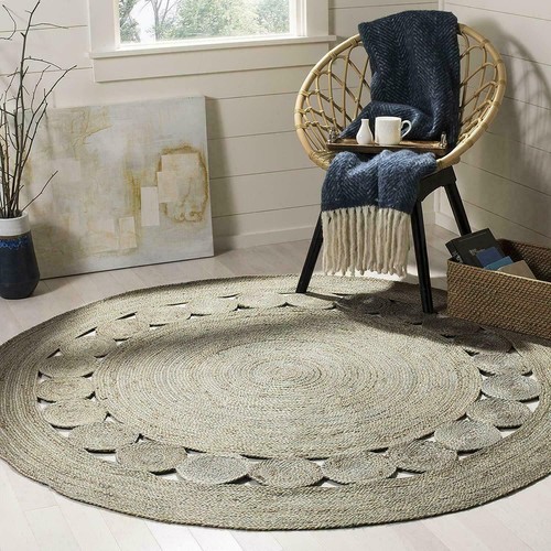 Round natural grey dye jute - round,
