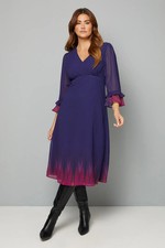 Wallis Navy Fit & Flare Dress