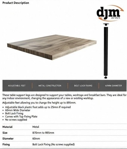 Djm support table legs pack - support, of