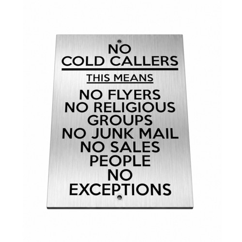 B241 cold callers flyers - b241,
